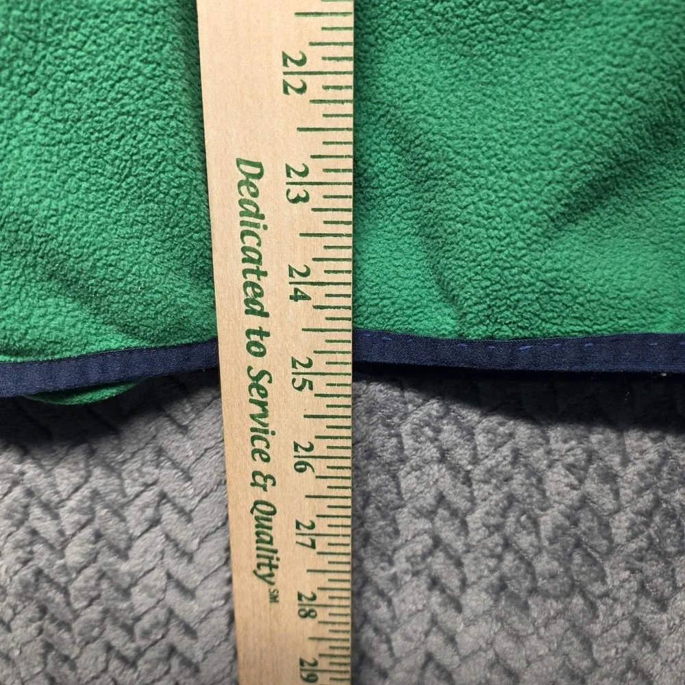 Polo by Ralph‎ Lauren Youth Quarter Zip Fleece Pullover Green Y2K Logo L 16/18